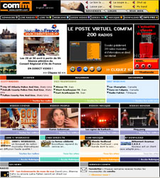 Une ancienne version du portail COMFM
